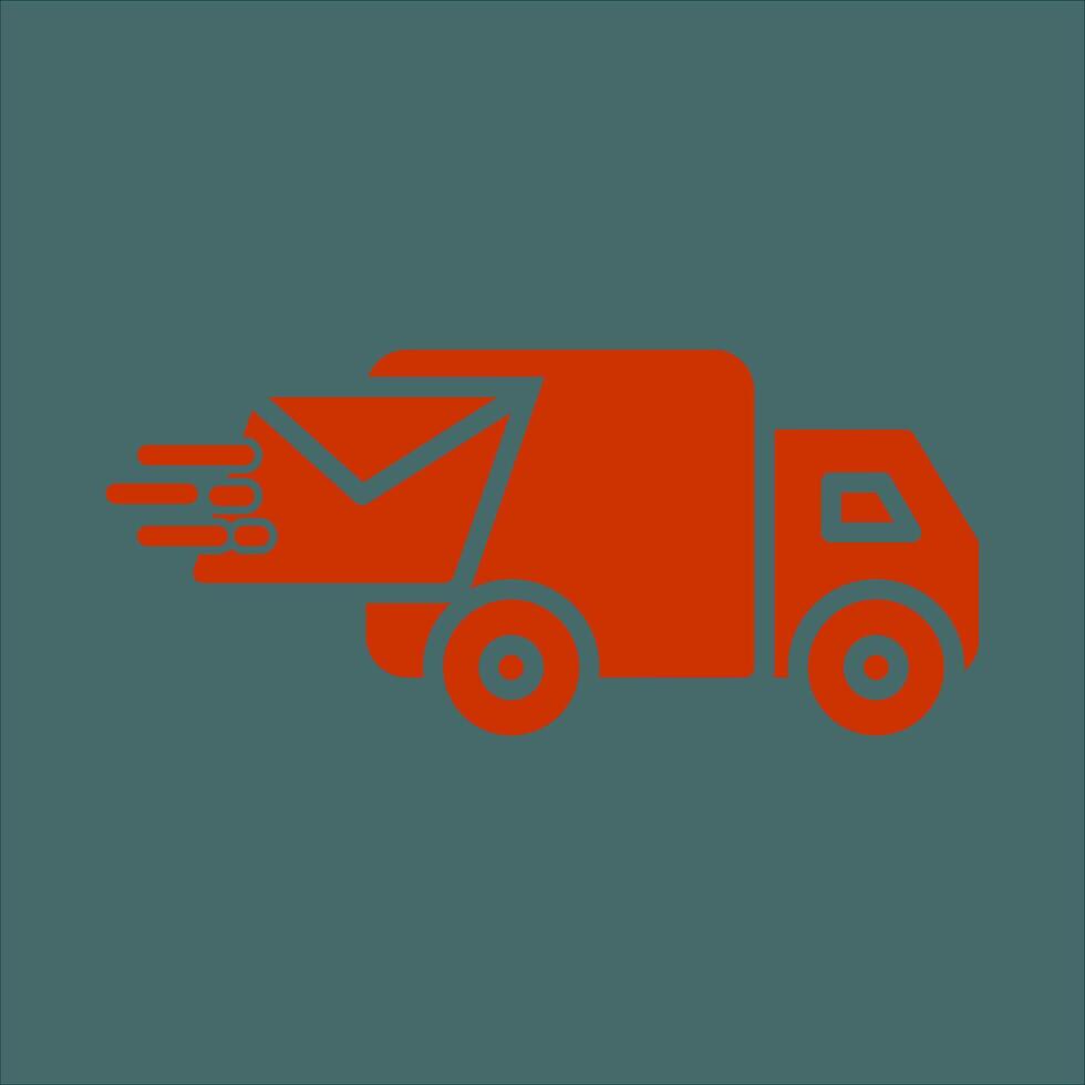 Mail Truck Icon Design vector