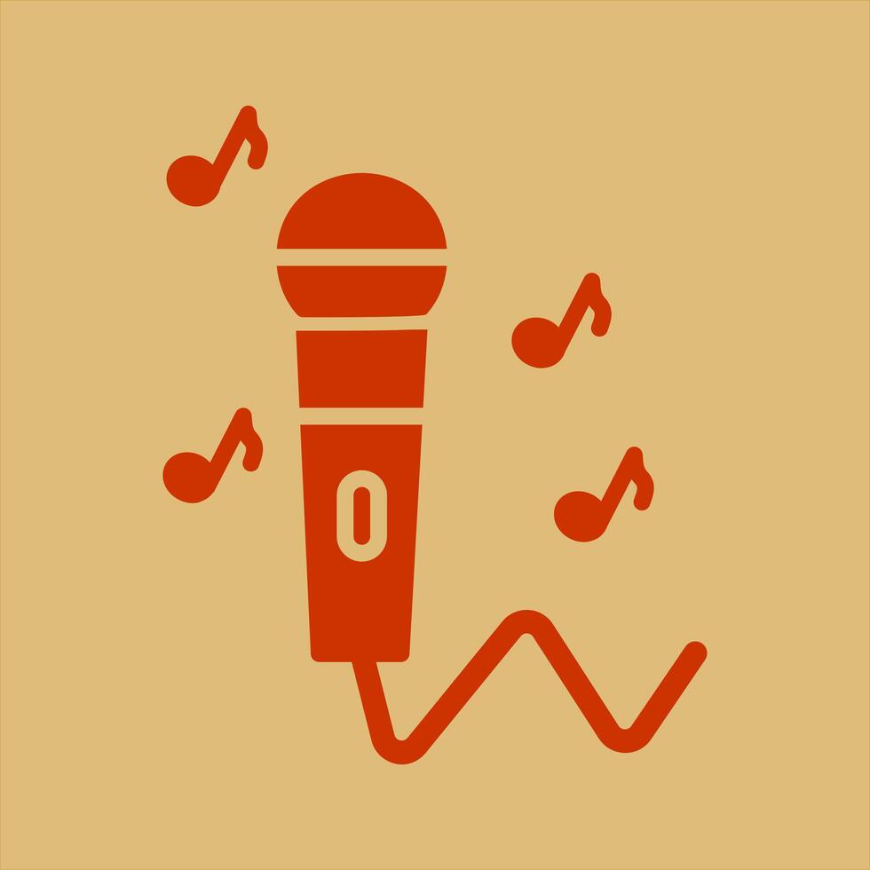 Karaoke Icon Design vector