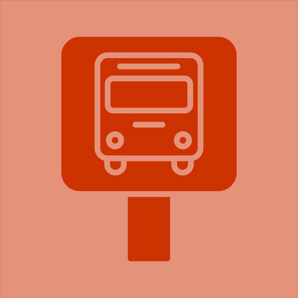 Bus Stop Icon Design vector