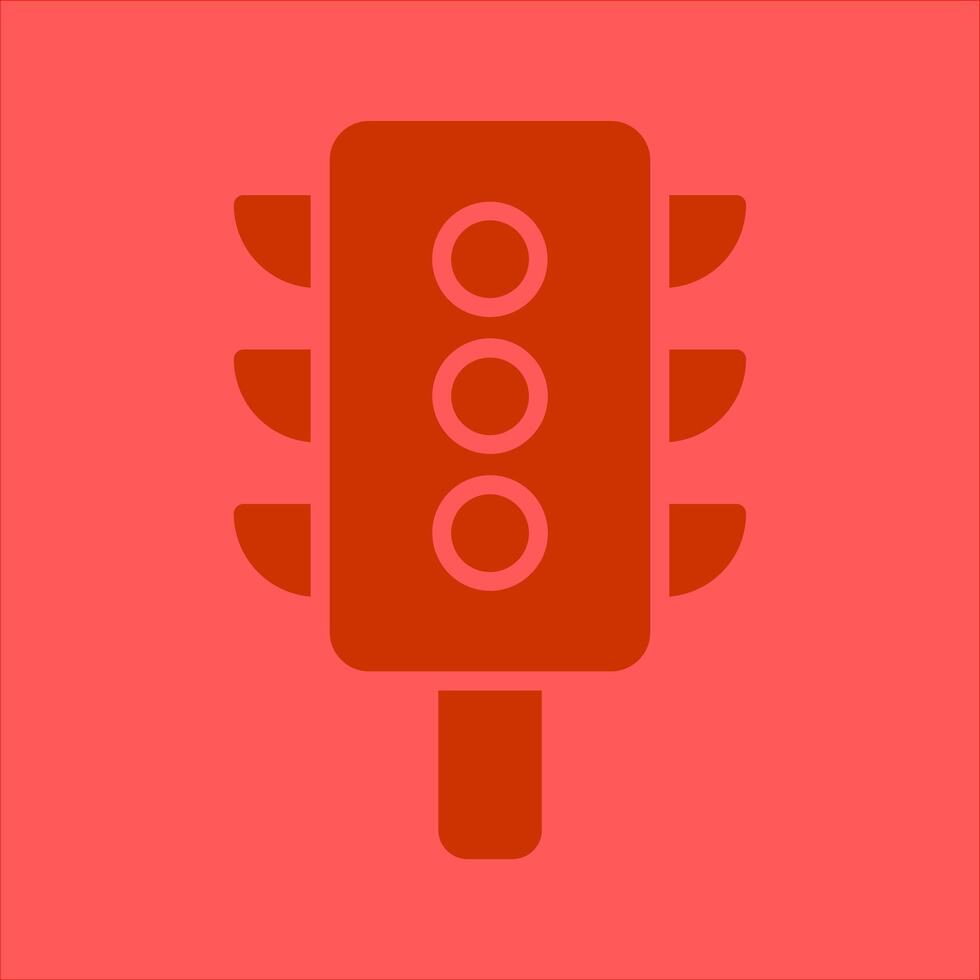 Vertical Traffic Light Icon Design vector