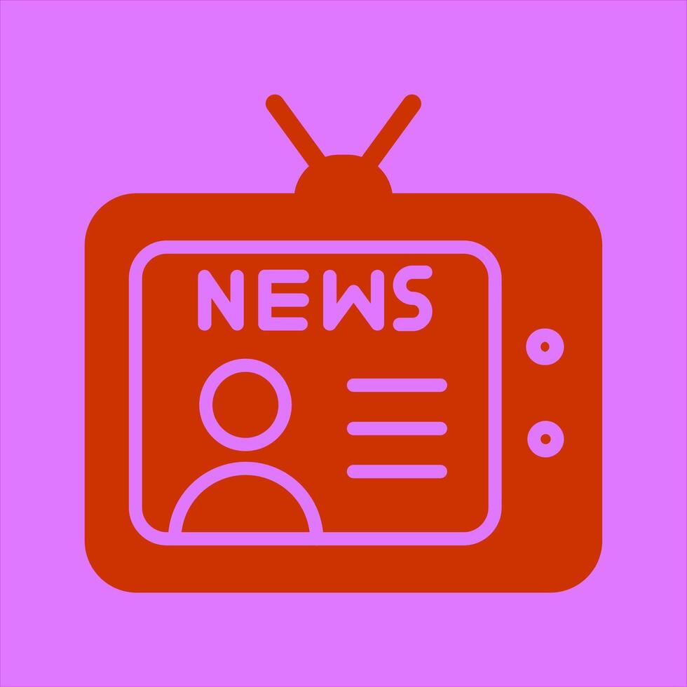 Newsreader Icon Design vector