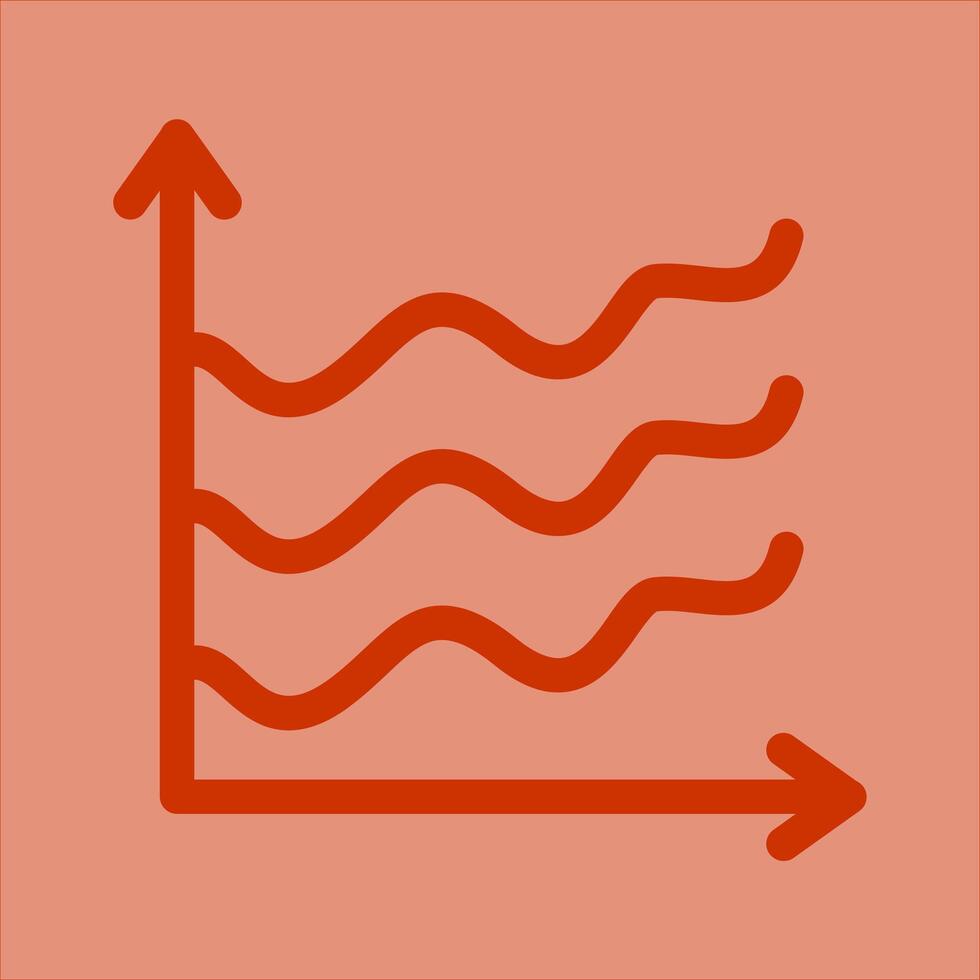 Spline Chart Icon Design vector