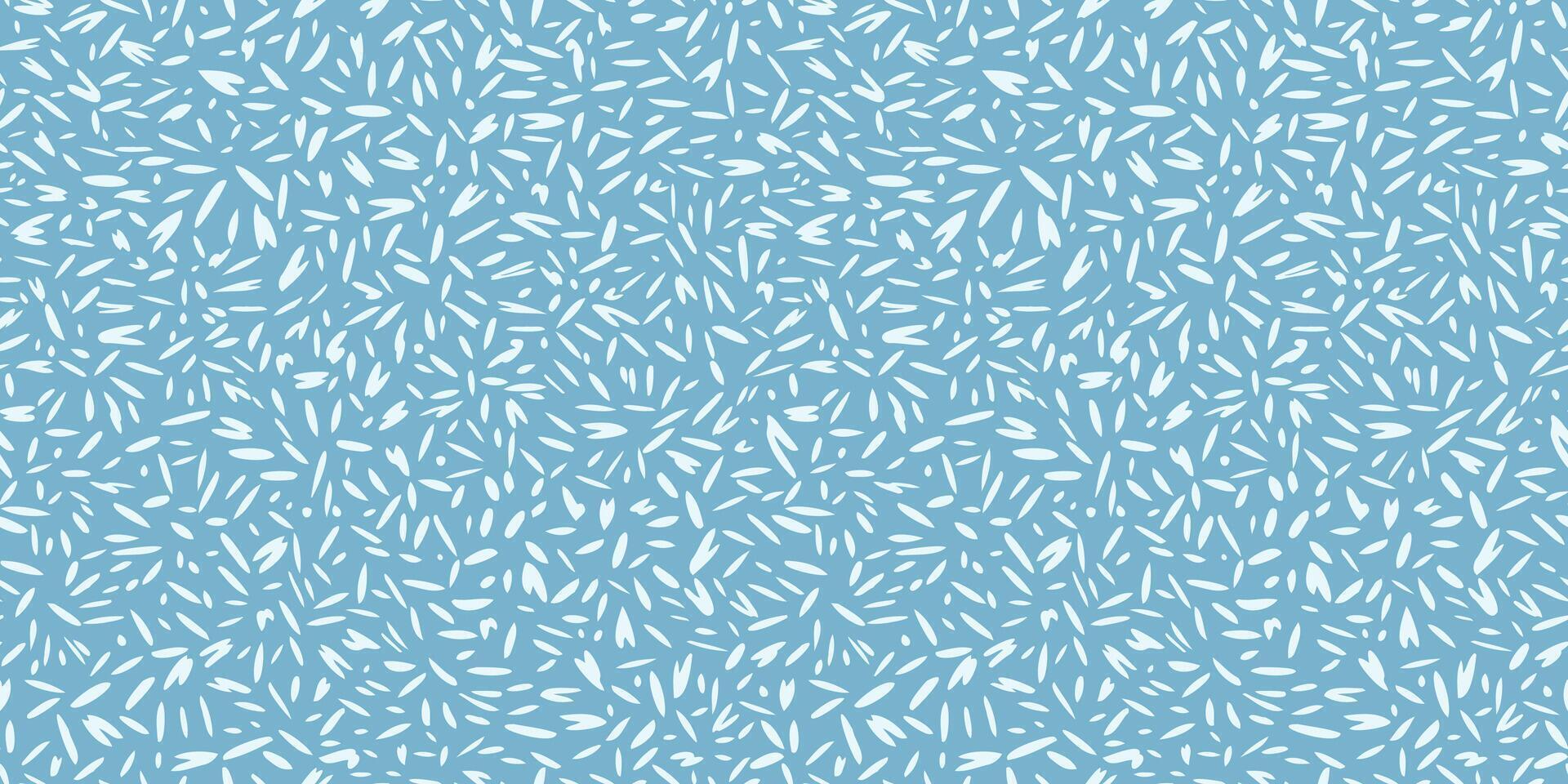 Seamless abstract pattern with soft blue background and scattered white organic strokes. Plain minimalist print for fabric, gift wrapping, stationery, home decor, and modern digital designs. vector