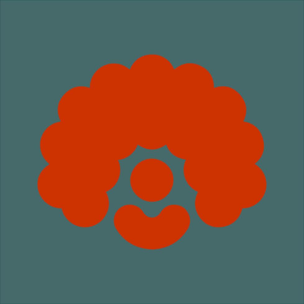 Clown Wig Icon Design vector