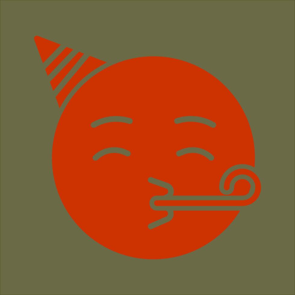 Partying Face Icon Design vector