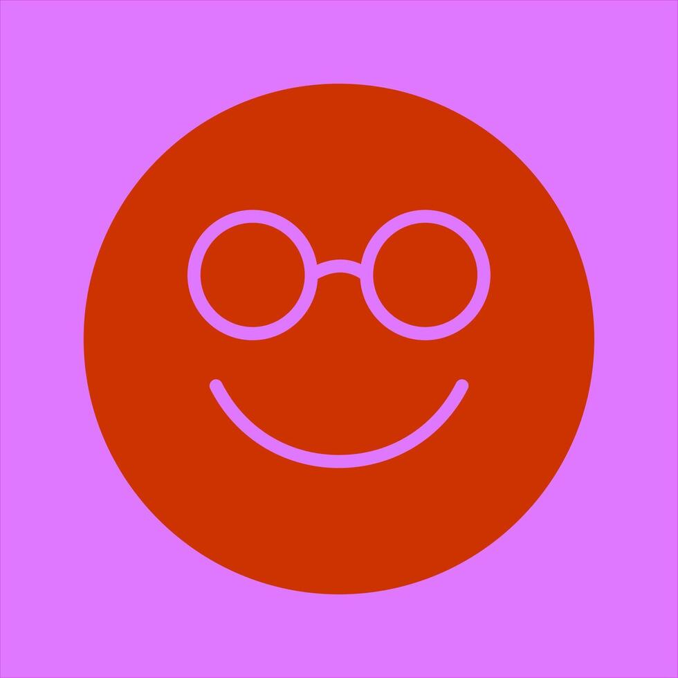 Nerd Face Icon Design vector