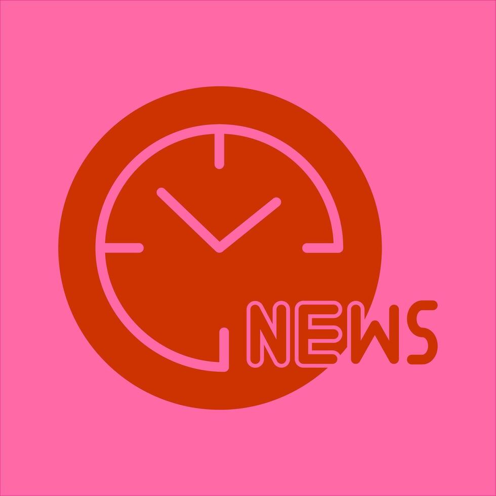 News Hour Icon Design vector