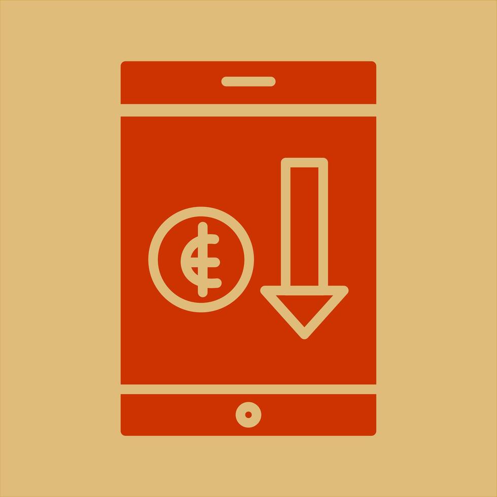 Money Loss Icon Design vector