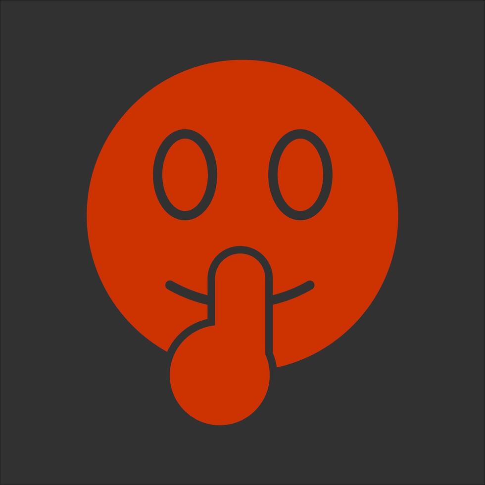 Shushing Face Icon Design vector