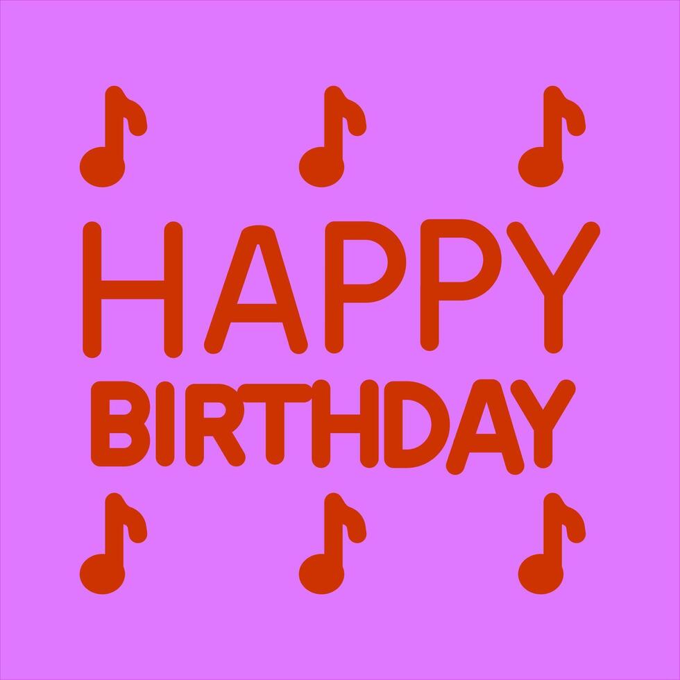 Happy Birthday Song Icon Design vector
