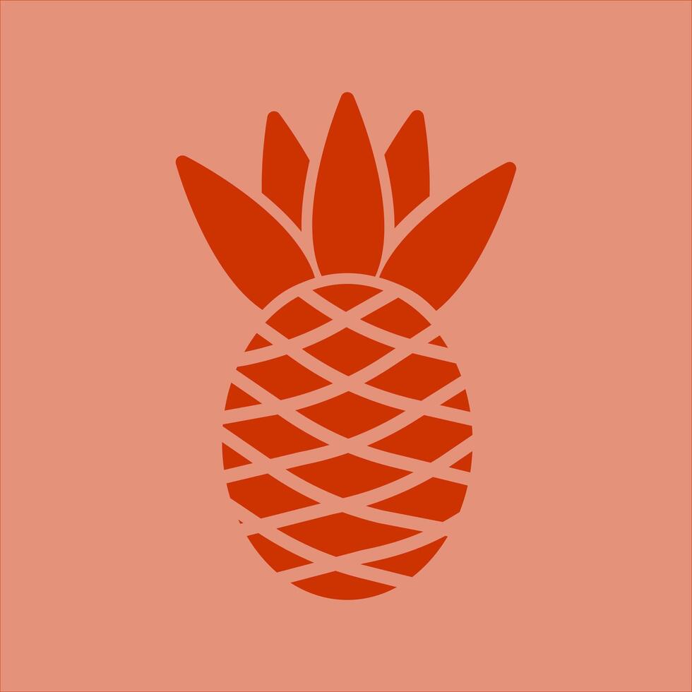 Pineapple Icon Design vector