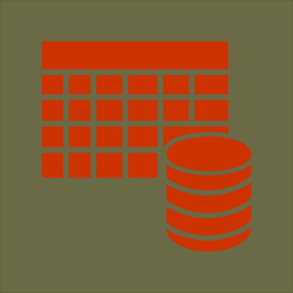Table Data Icon Design vector
