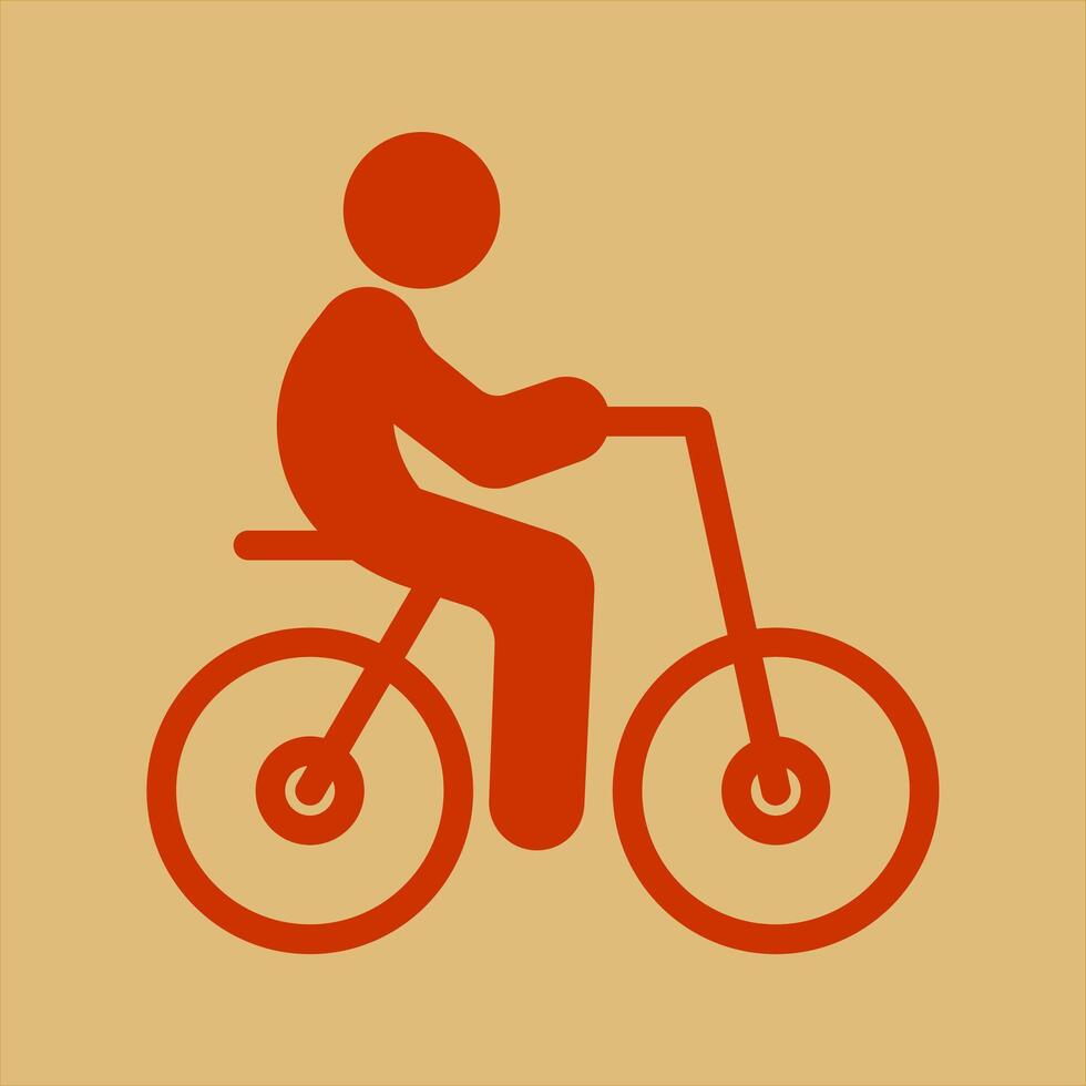 Person Biking Icon Design vector