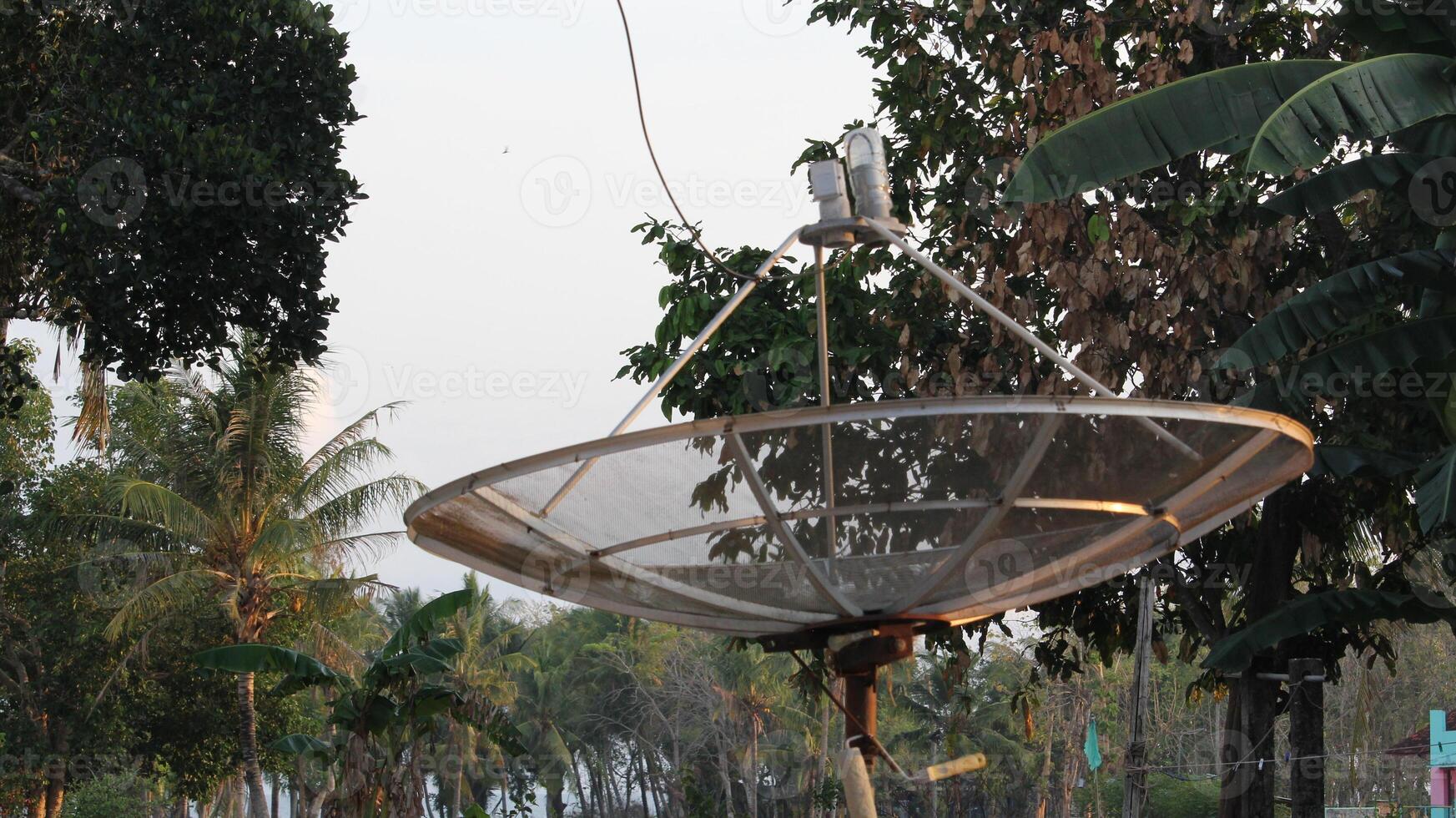 Large Parabolic Satellite Dish Antenna for Communication and Signal Reception photo