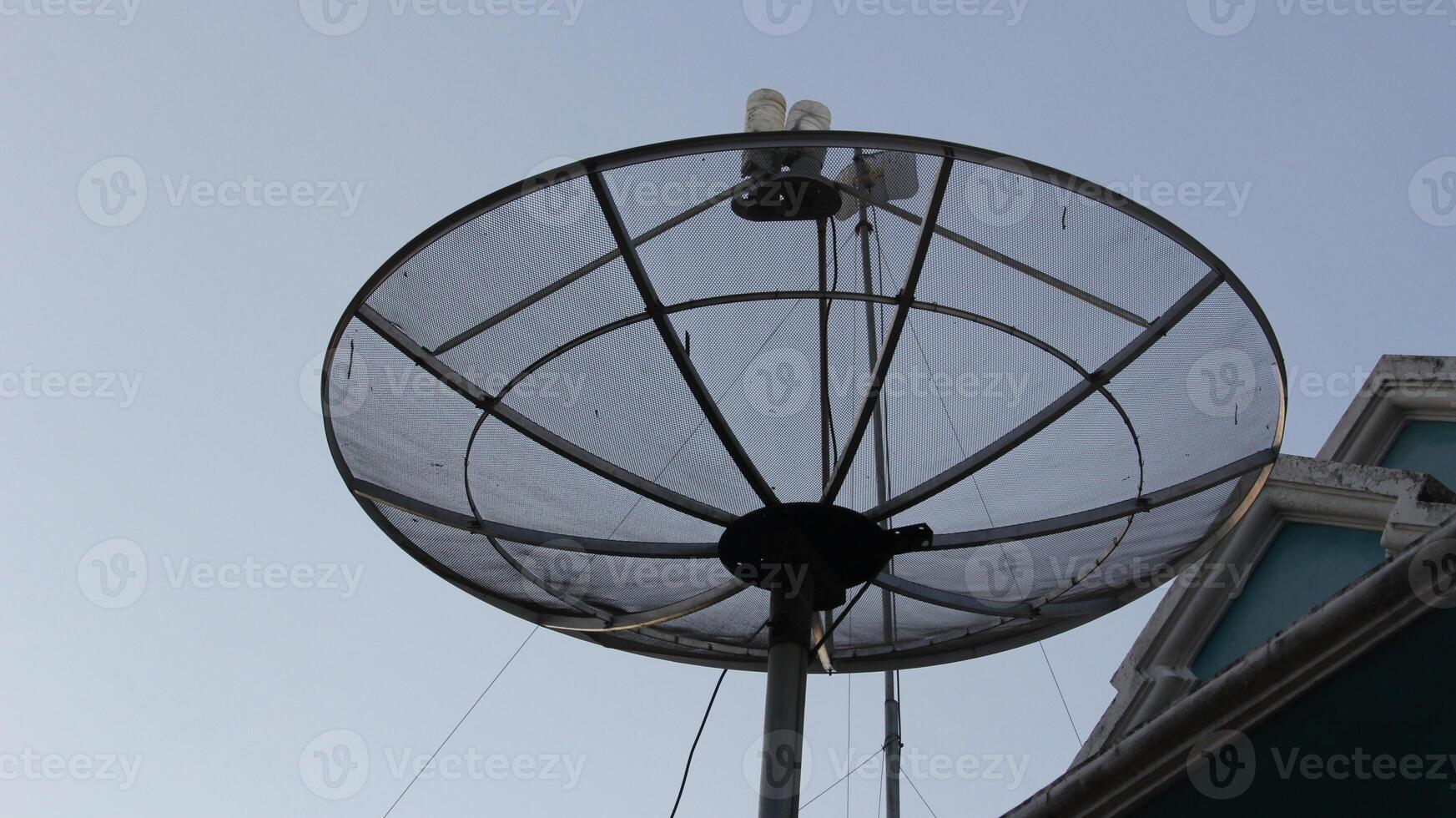 Large Parabolic Satellite Dish Antenna for Communication and Signal Reception photo