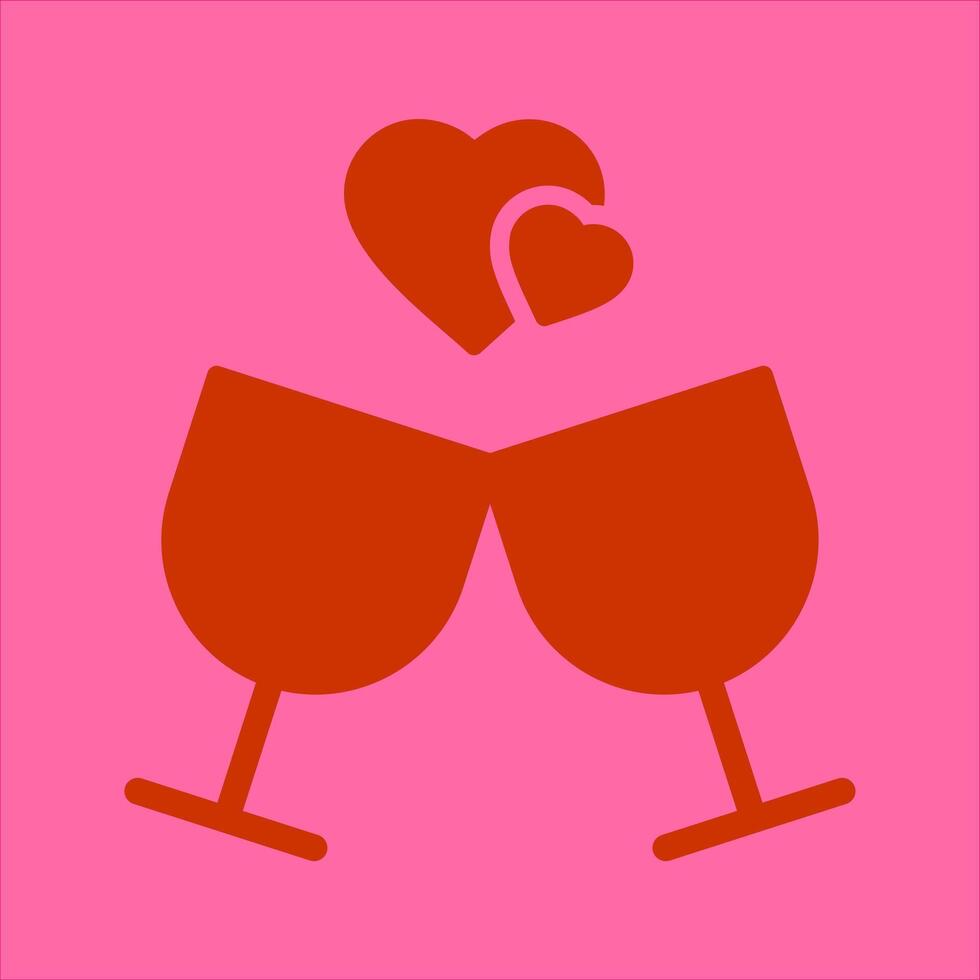 Wine Glass with Cheers Icon Design vector