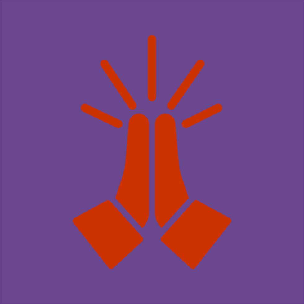 Folded Hands Icon Design vector