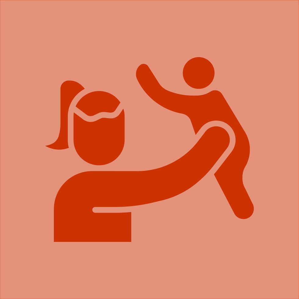 Mother and Son Icon Design vector