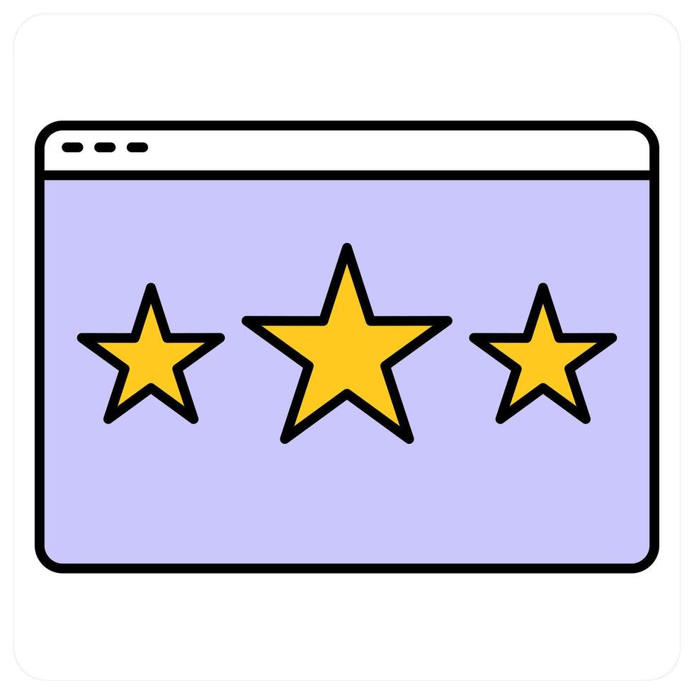 Web Ratings and web feedback icon concept vector