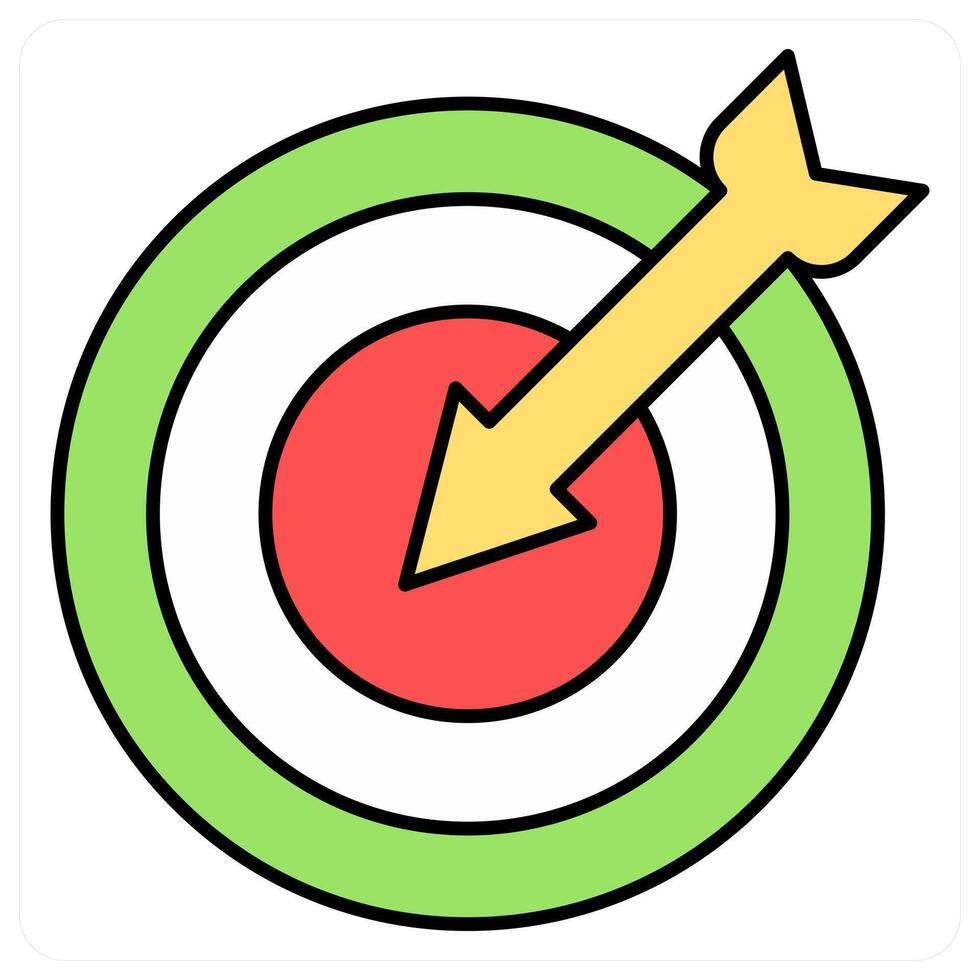 Target and mission icon concept vector