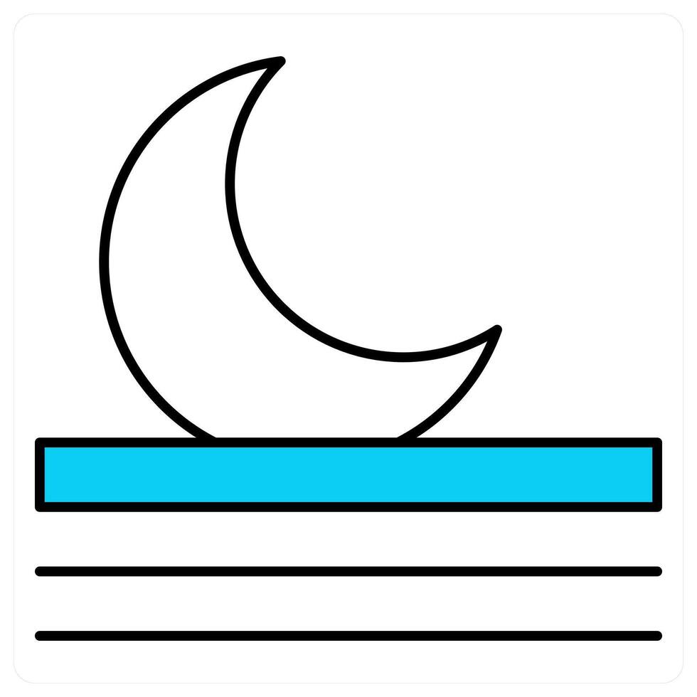 Moon and night icon concept vector