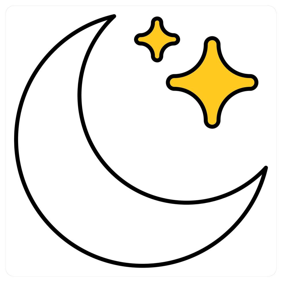 Night and moon icon concept vector