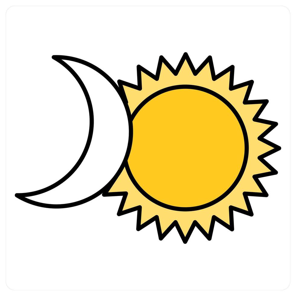 Sun Moon and stars icon concept vector