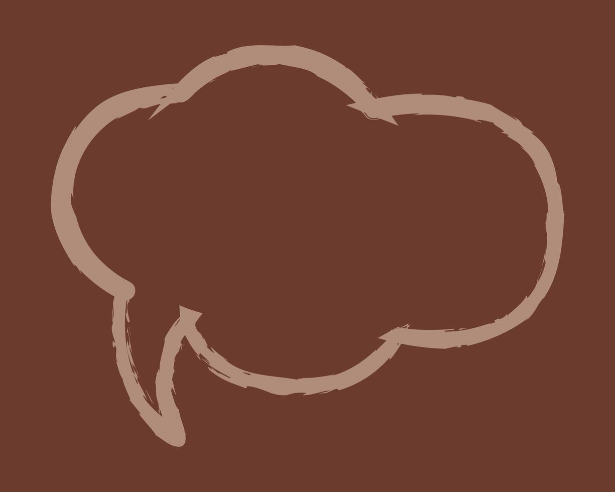 Cloud shape dialog box hand draw color. Doodle clip art illustration. vector
