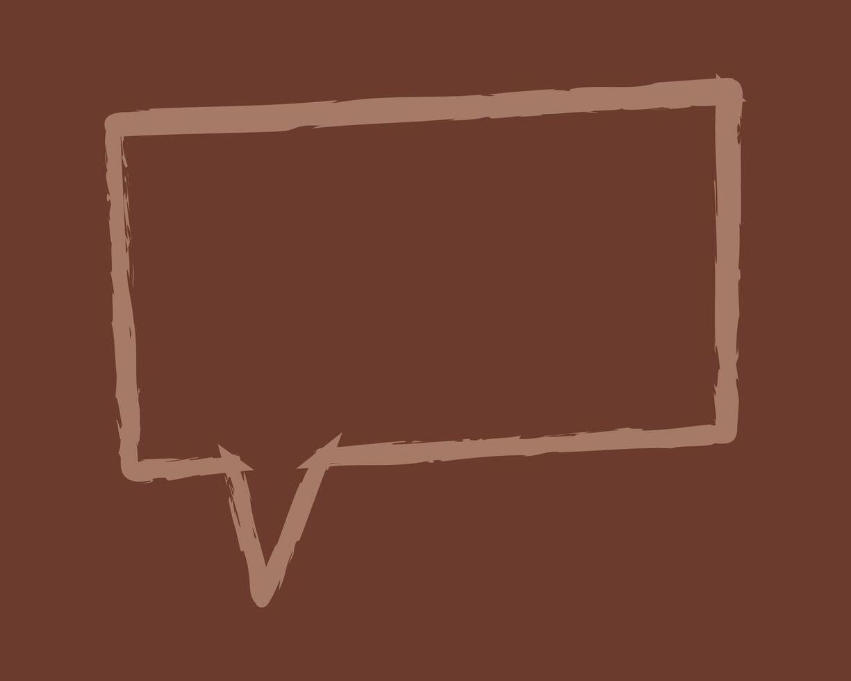 Rectangular shape dialog box hand draw color. Doodle clip art illustration. vector