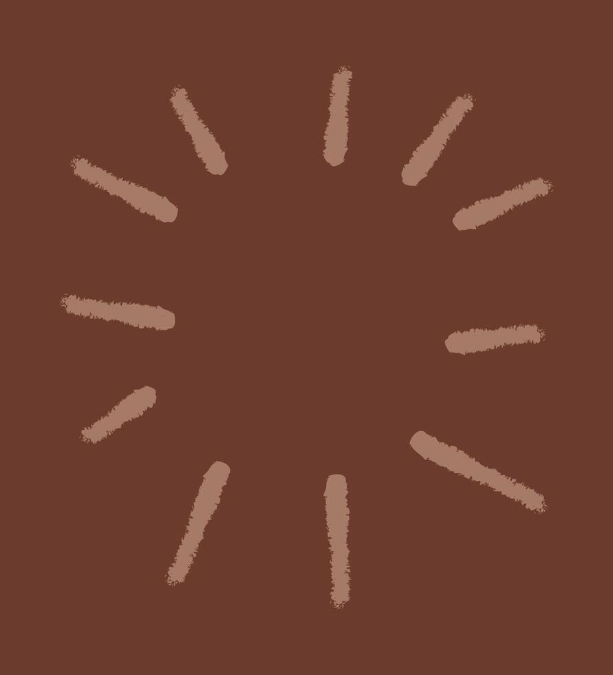 Dialog box in the form of sun rays color. Doodle clip art illustration. vector