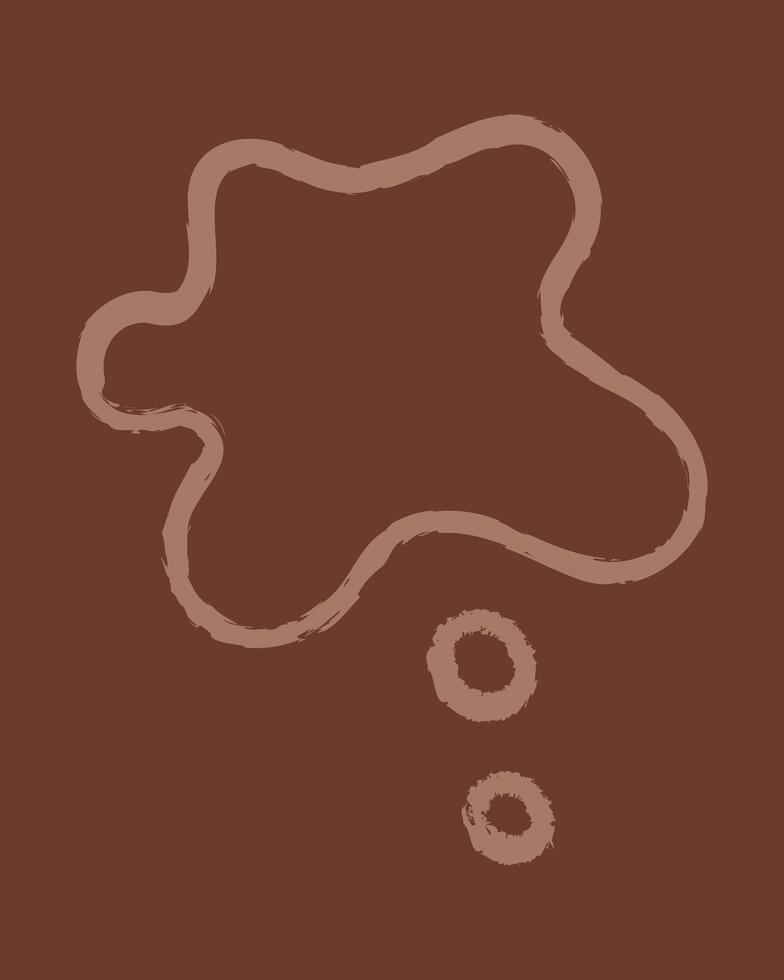 A dialog box in the form of a spot color. Doodle clip art illustration. vector