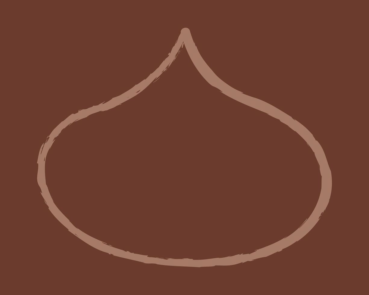 Doodle oval dialog box color. Hand draw clip art illustration. vector