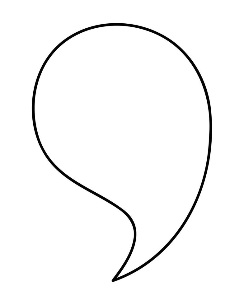 Oval dialog box. White and black clip art illustration. vector