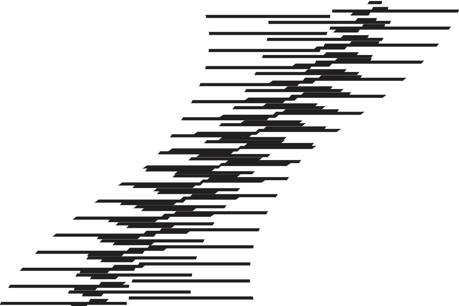 simple abstract black color short to high degrade line pattern vector