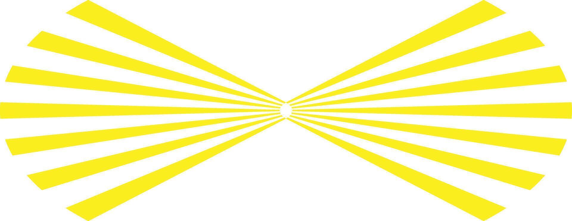 simple abstract yellow color creative bow shape line pattern art vector