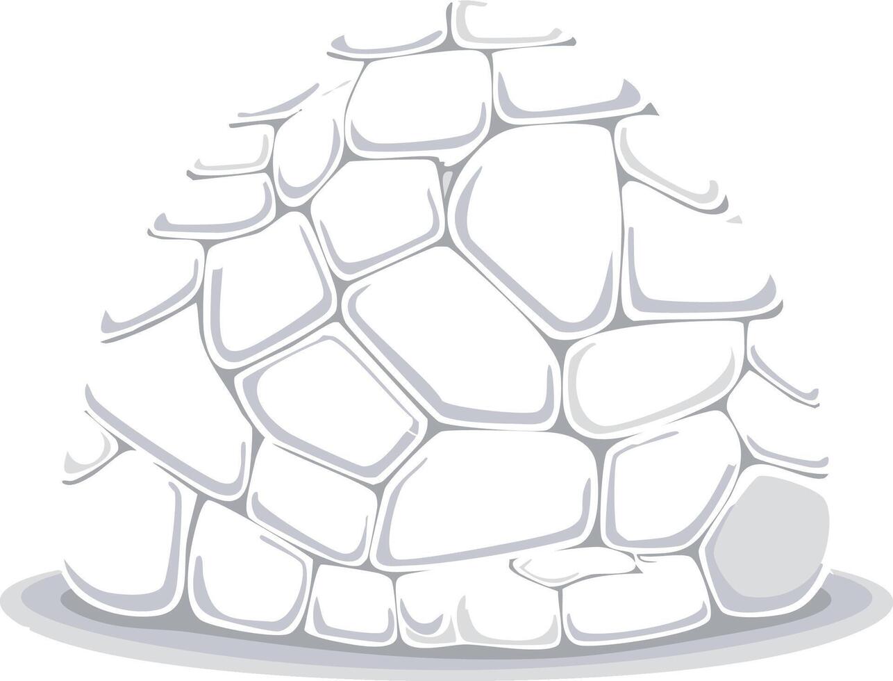 rocks color white vector