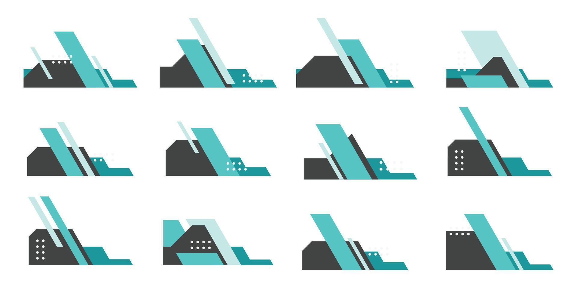 Modern Geometric Corner vector