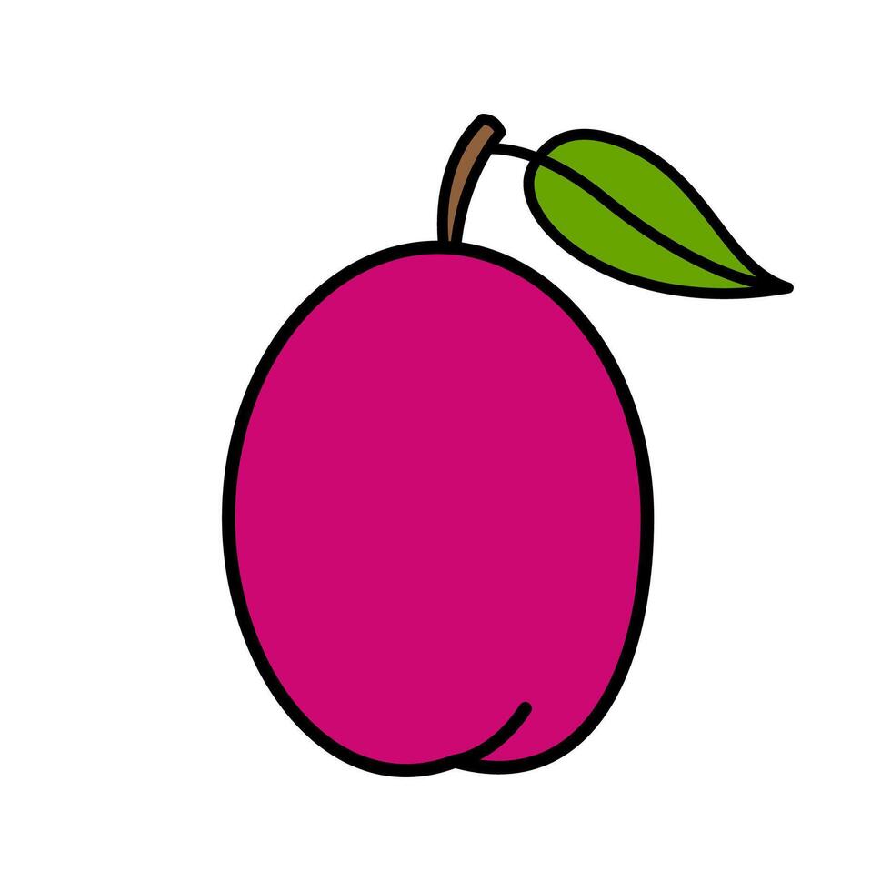 flat victoria plum illustration vector
