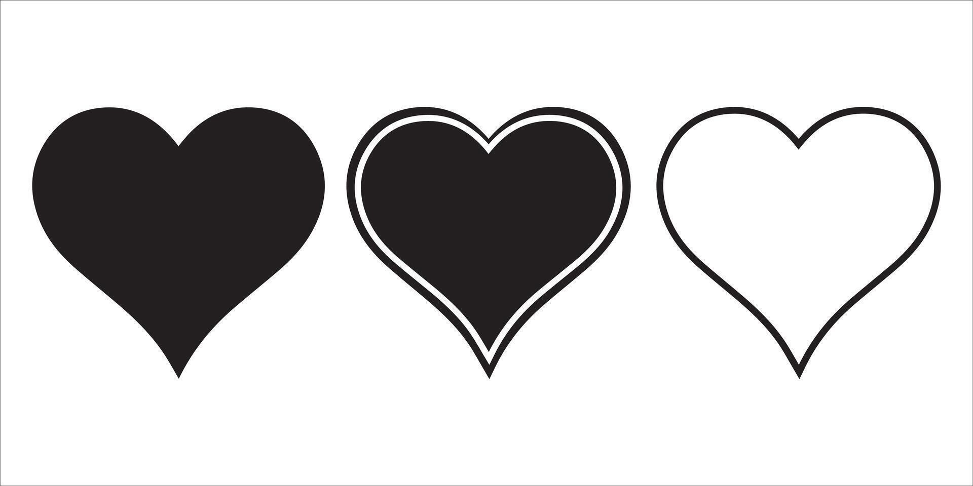 A charming collection of love heart symbol icons illustration vector