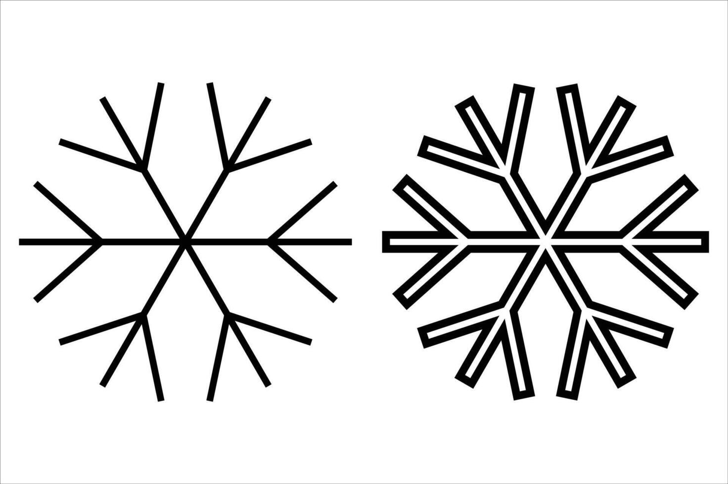 Snow icons set snowflake sign and symbol of illustration vector