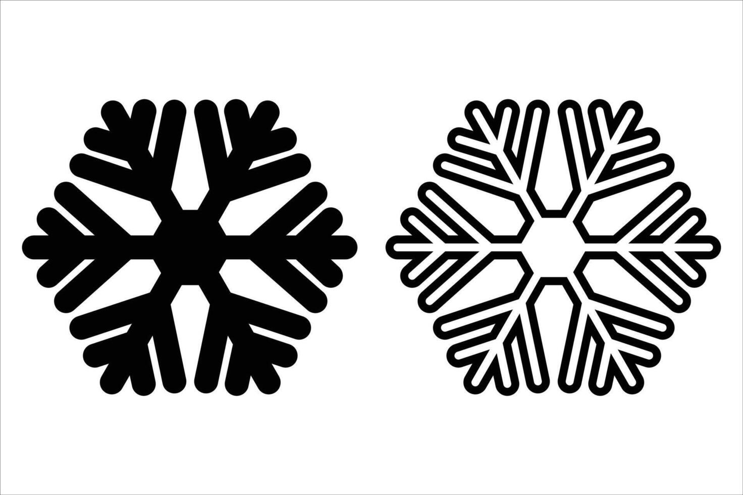 Snow icons set snowflake sign and symbol of illustration vector