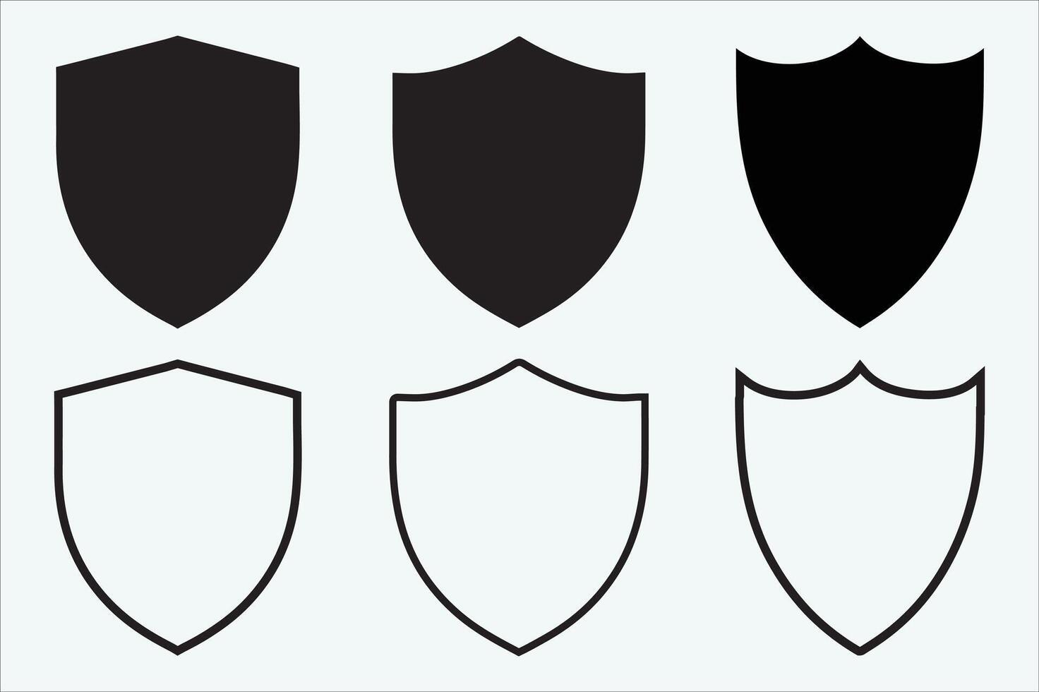Shield guard icon stencil-filled flat design illustration vector