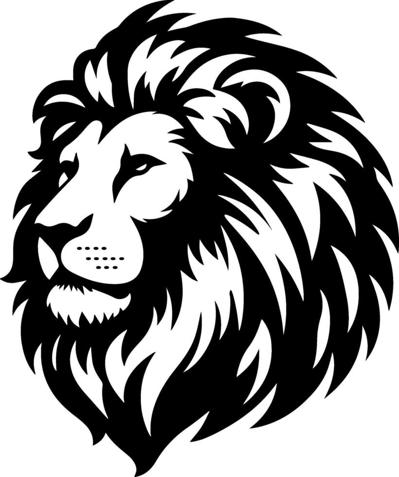 illustration of a lion's face vector