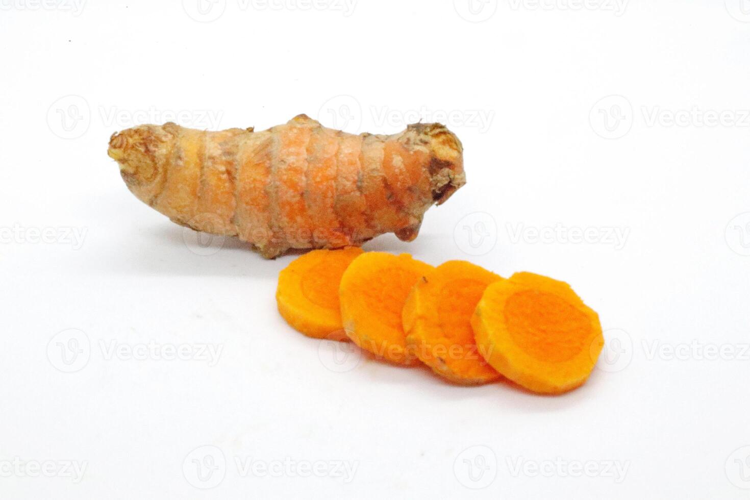 Turmeric isolated on white background photo