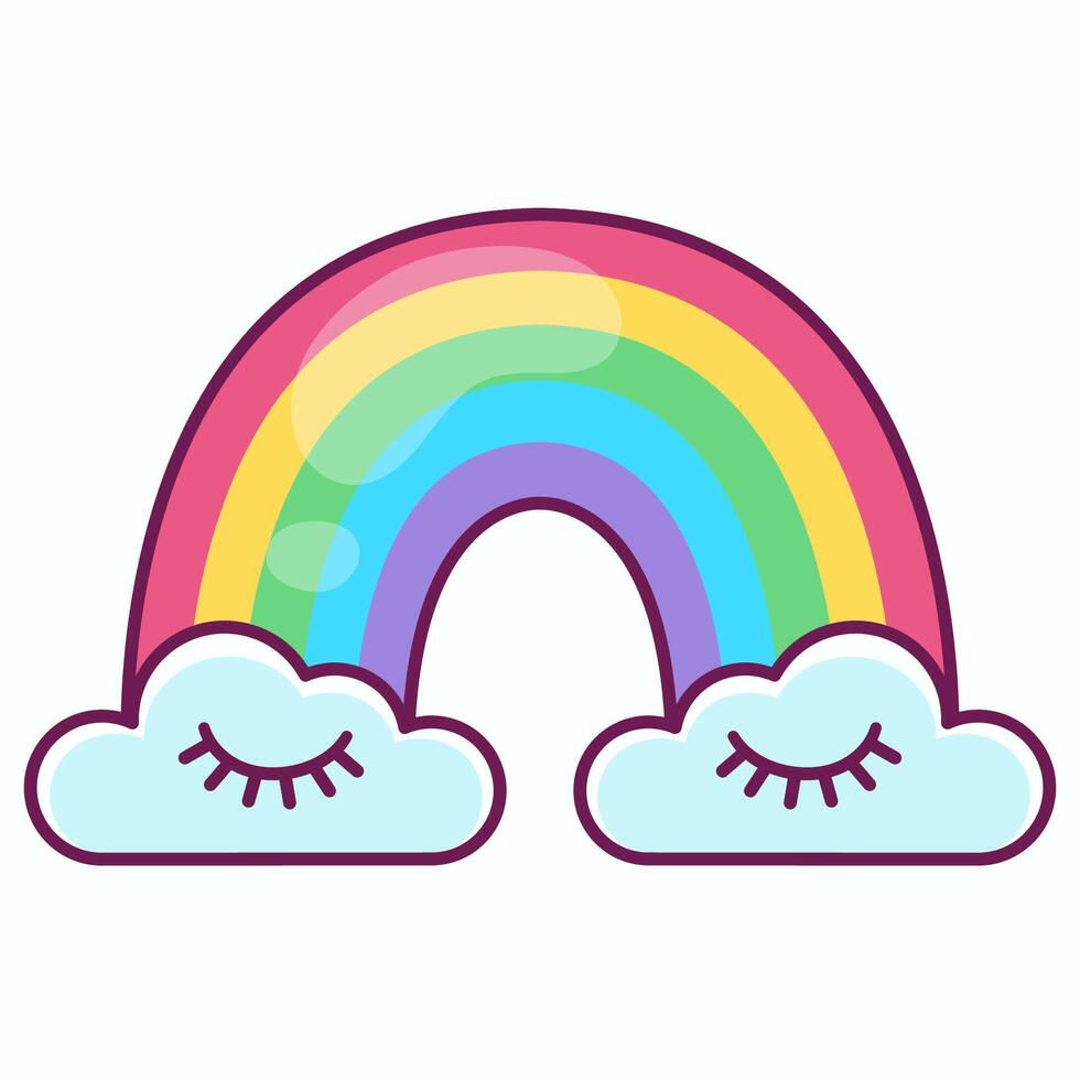 Cute rainbow. Sweet dreams. illustration vector
