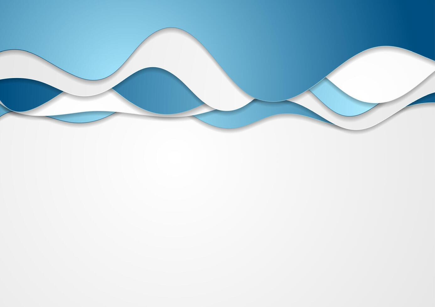 Blue corporate waves abstract background vector