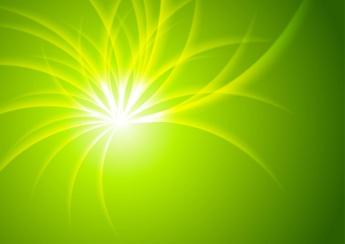 Green shiny abstract beams background vector