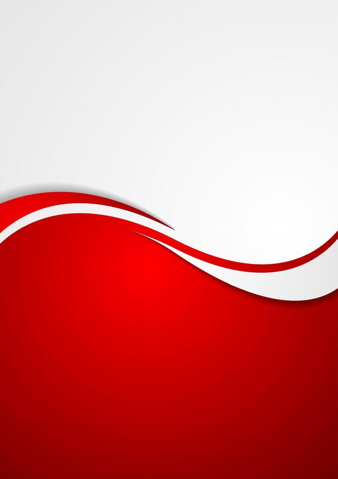 Corporate background flyer with waves vector