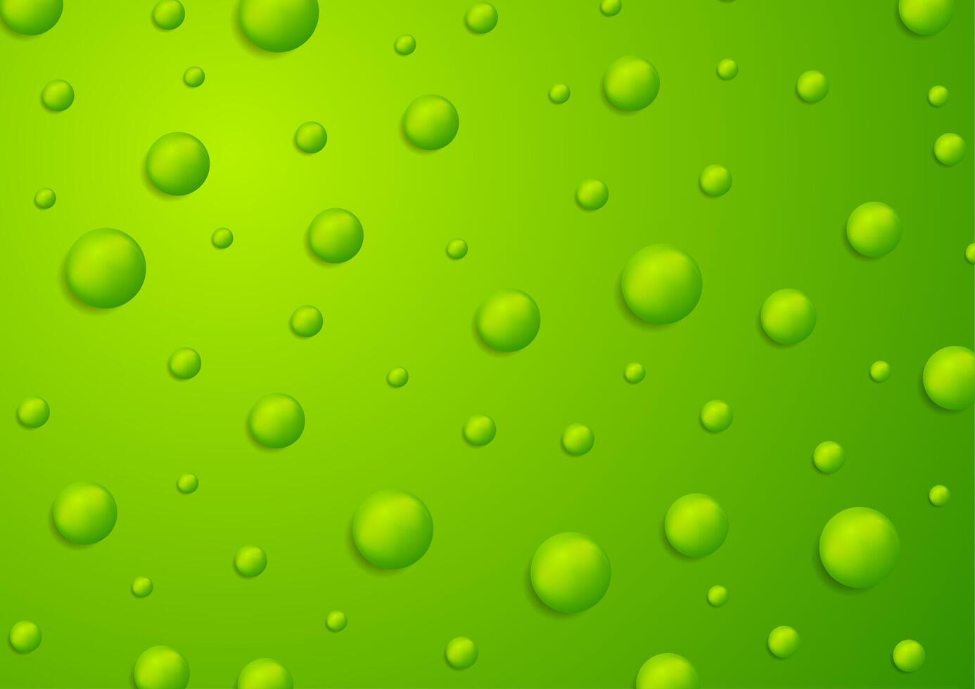 Abstract green 3d drops background vector