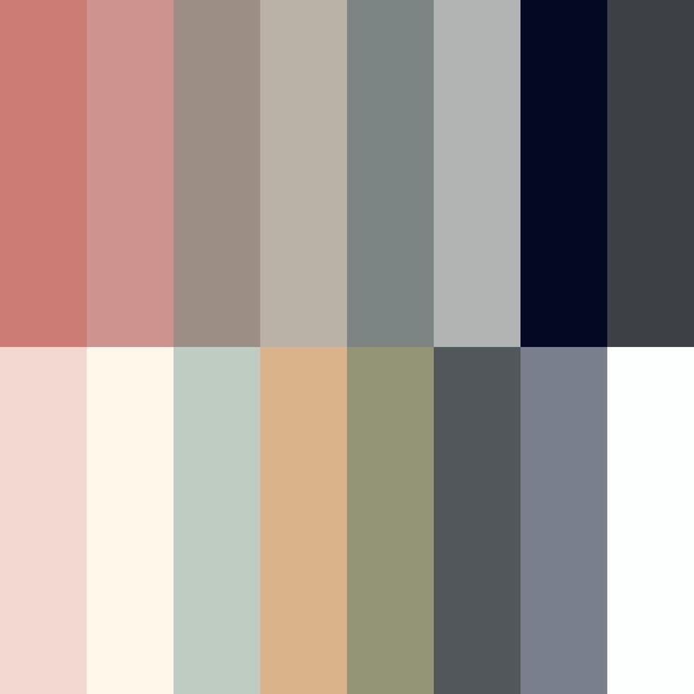 Future Fashion Trend Colors Forecast Collection Square Color Palette Popular Colors. vector